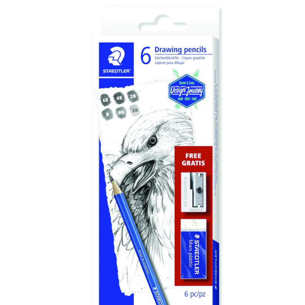 قلم Staedtler رصاص 6 قلم درجات رقم 61-100-C6